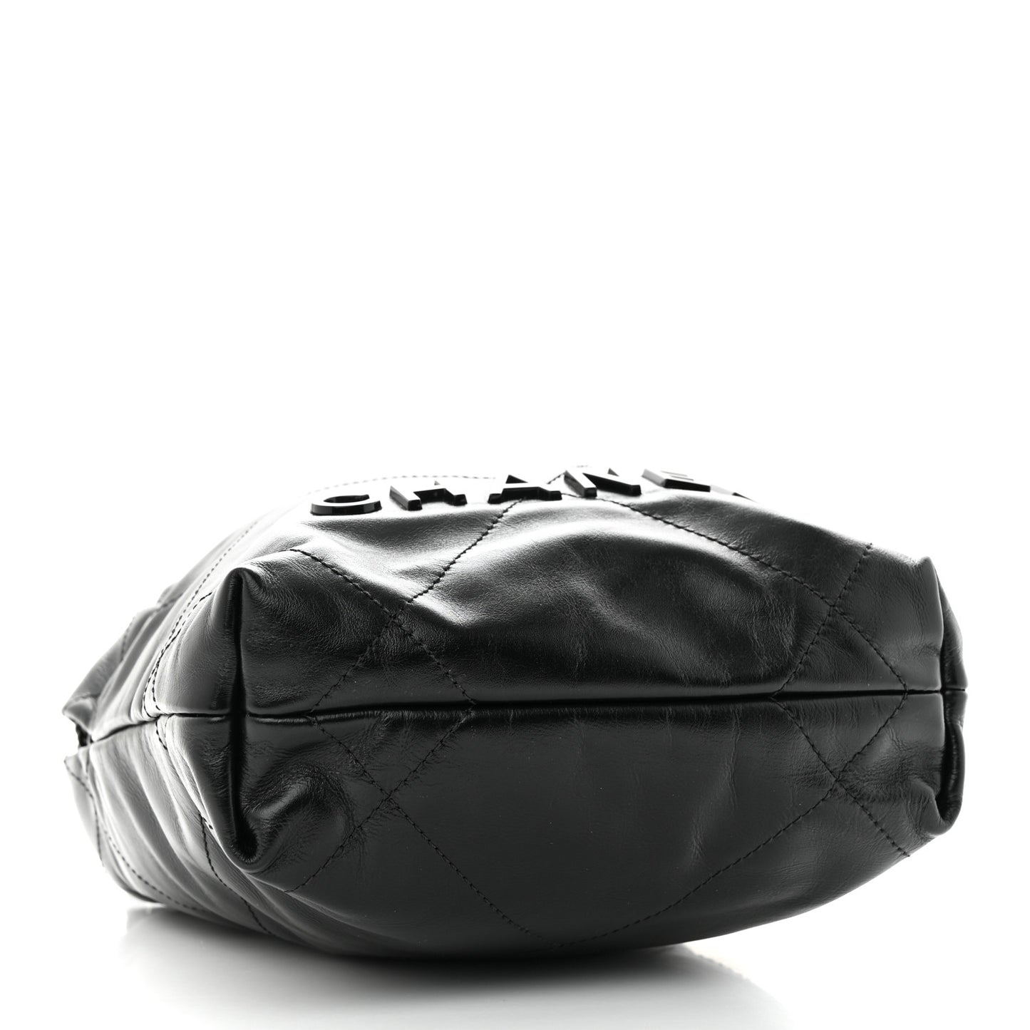 Shiny Calfskin Quilted Mini Chanel 22 So Black