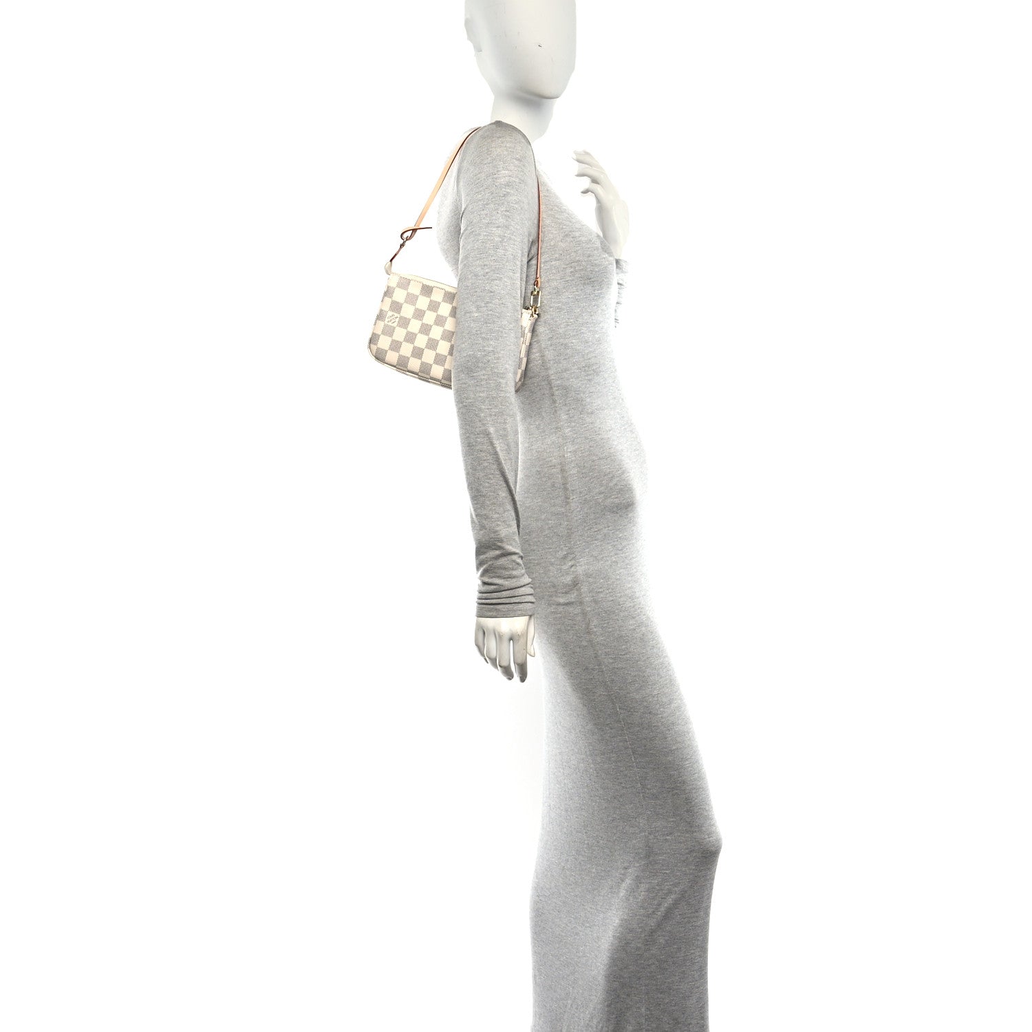Louis Vuitton Damier Azur Pochette Accessories NM Rose Ballerine 2 of 9