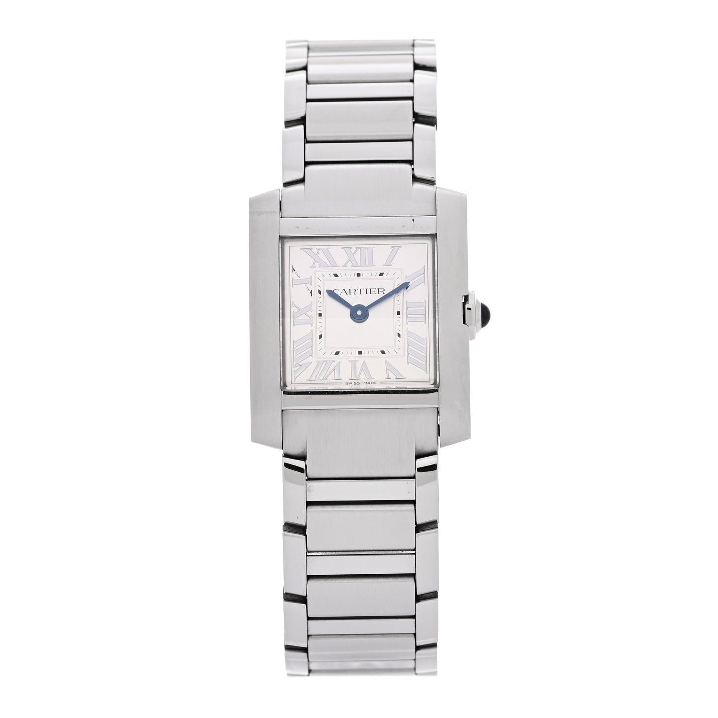 Stainless Steel 21mm Tank Francaise Quartz Watch Silver