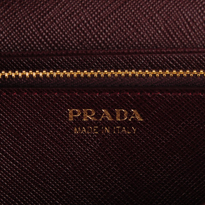 Prada Saffiano Metal Continental Flap Wallet Granato 6 of 8