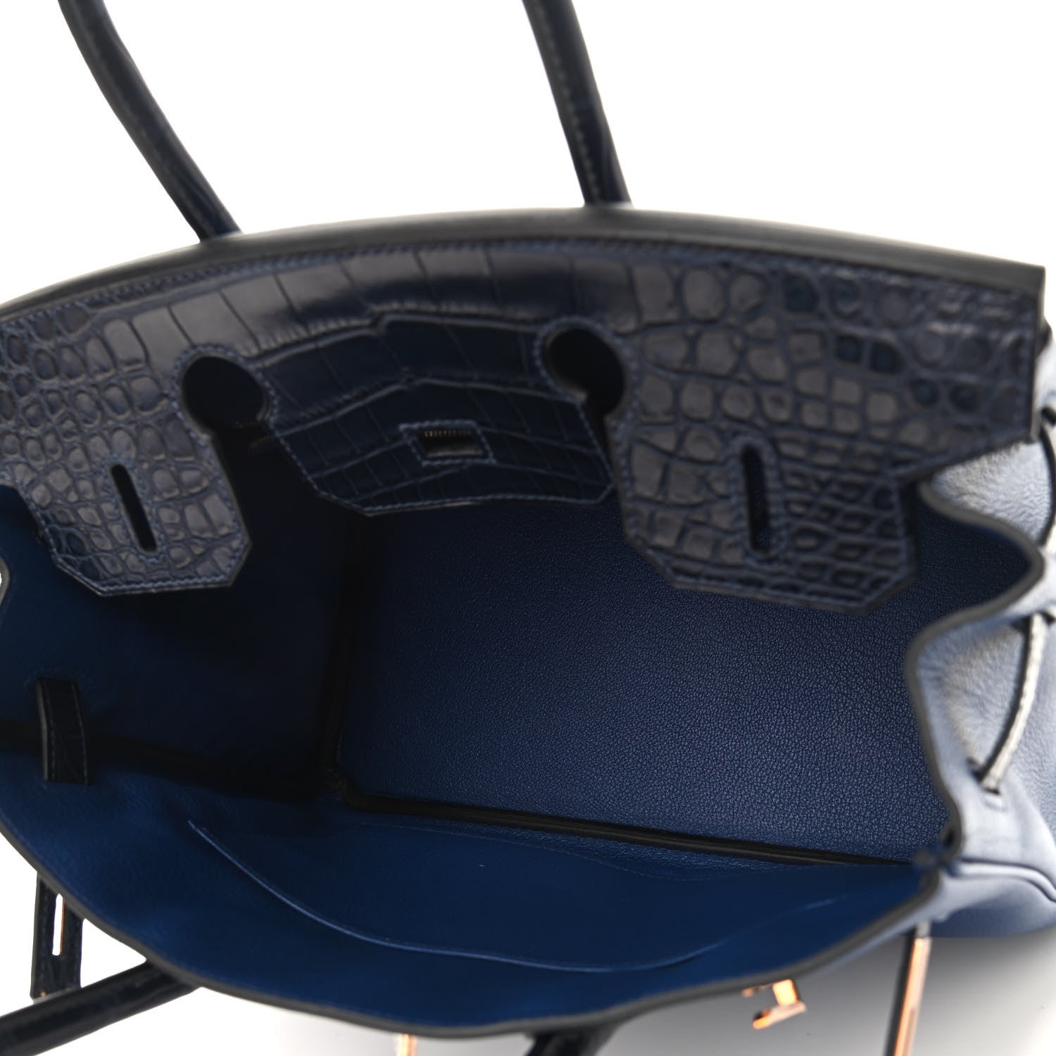 Hermes Togo Matte Alligator Birkin Touch 30 Bleu Saphir Bleu Marine 5 of 11