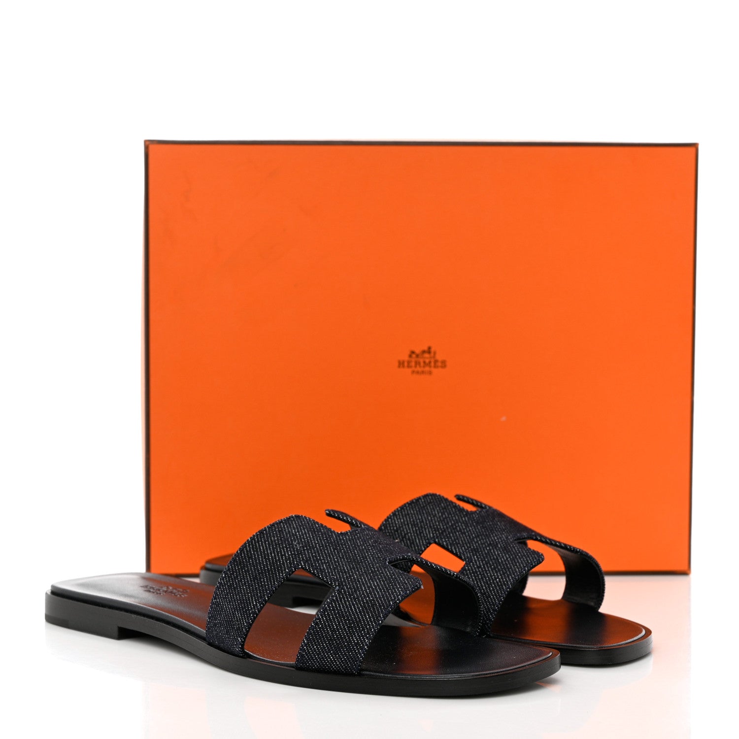 Hermes Denim Oran Sandals 39 Bleu Brut 9 of 9