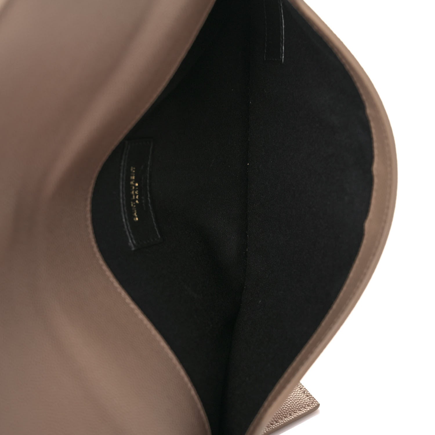 Saint Laurent Grain De Poudre Uptown Pouch Dark Beige 5 of 8