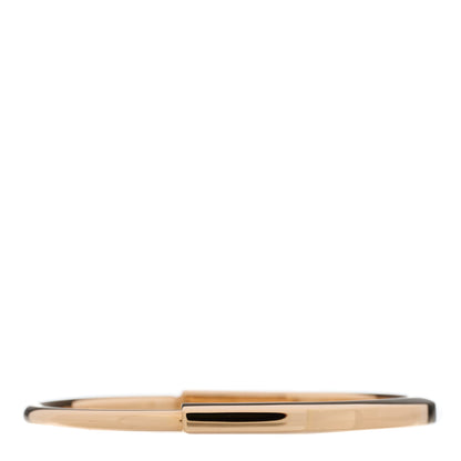 Tiffany 18K Rose Gold Tiffany Lock Bangle Bracelet 4 of 7