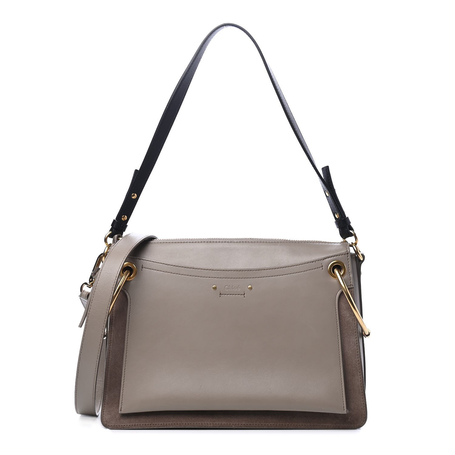 Chloe Calfskin Suede Small Roy Bag Motty Grey 1 of 6