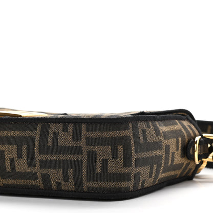 Fendi Fabric Jacquard FF 1974 Medium Baguette Tobacco Moro Black 8 of 8