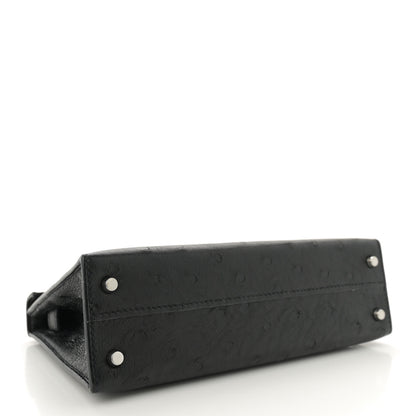 Hermes Ostrich Kelly Sellier Mini 20 Black 4 of 12