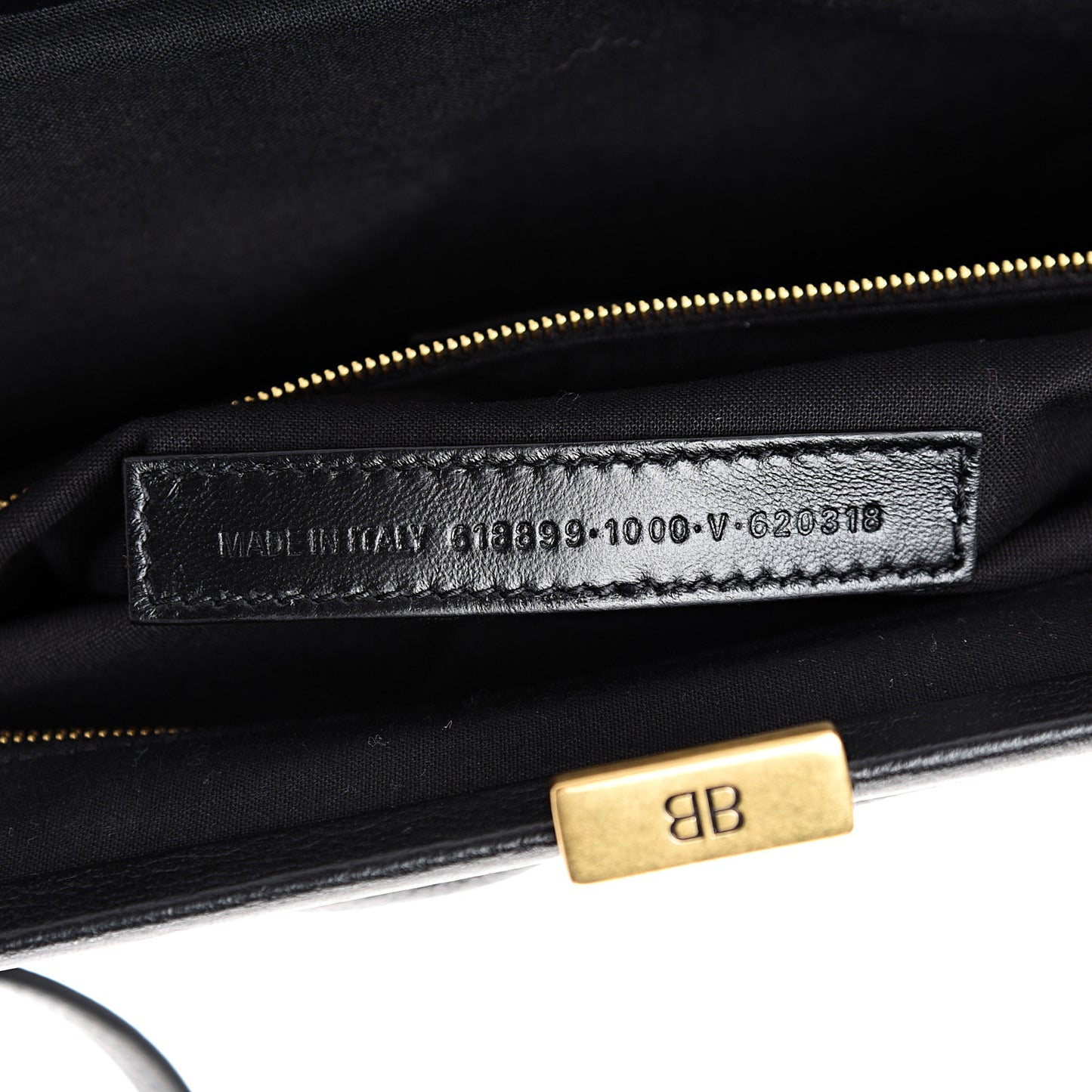 Grained Calfskin Logo XL Cloud Clutch Black