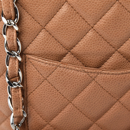 Chanel Caviar Quilted Petit Shopping Tote PST Dark Beige 10 of 19