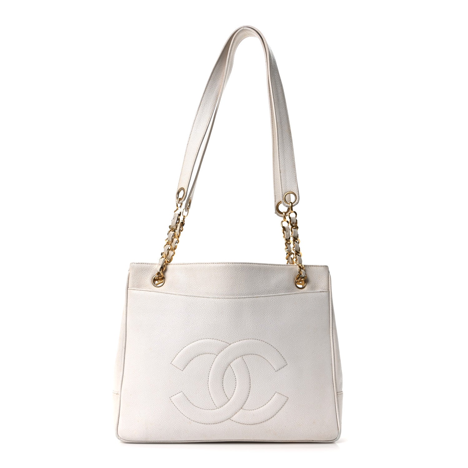Chanel Caviar Flap Shoulder Bag White 1 of 11