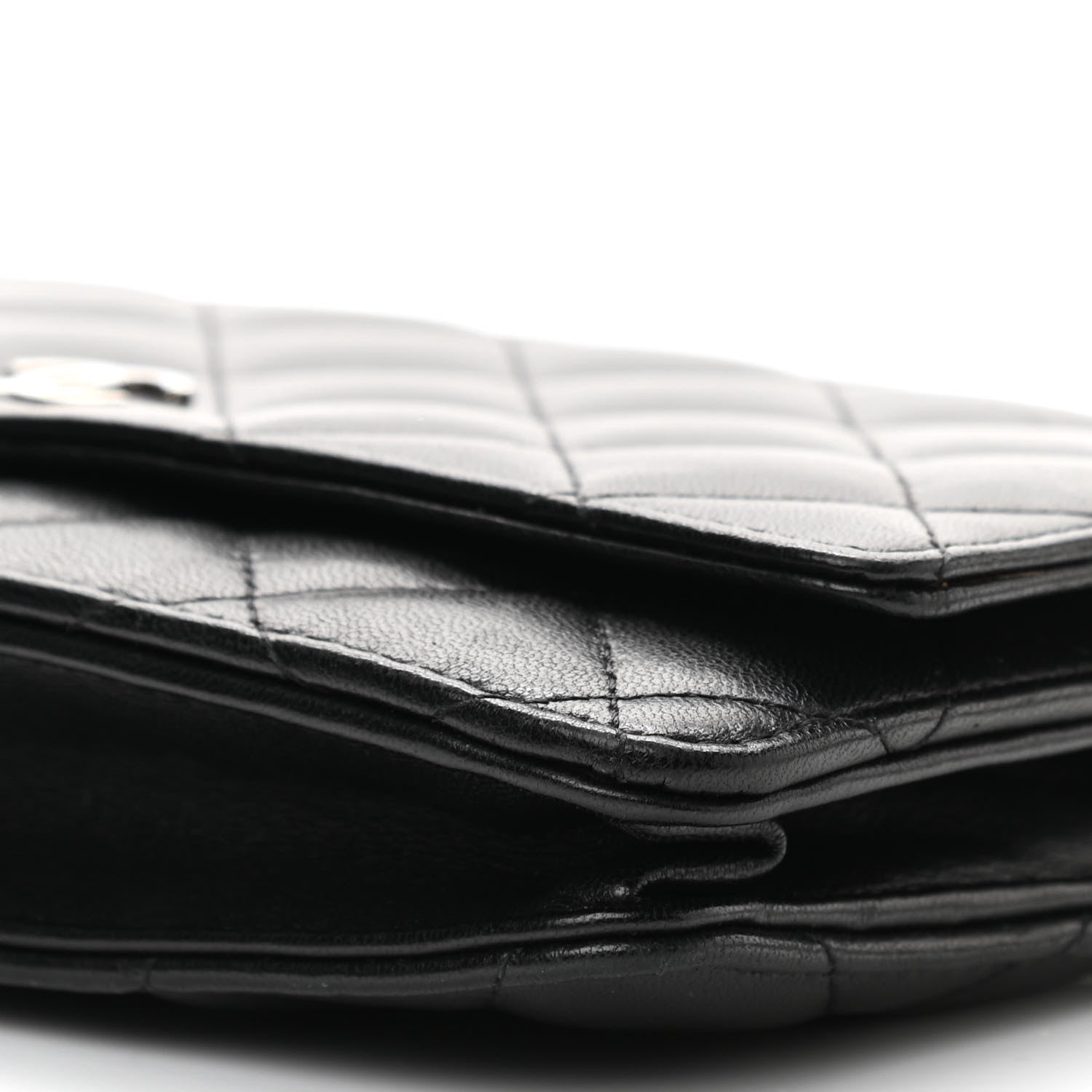 Chanel Lambskin Quilted Wallet On Chain WOC Black 10 of 10