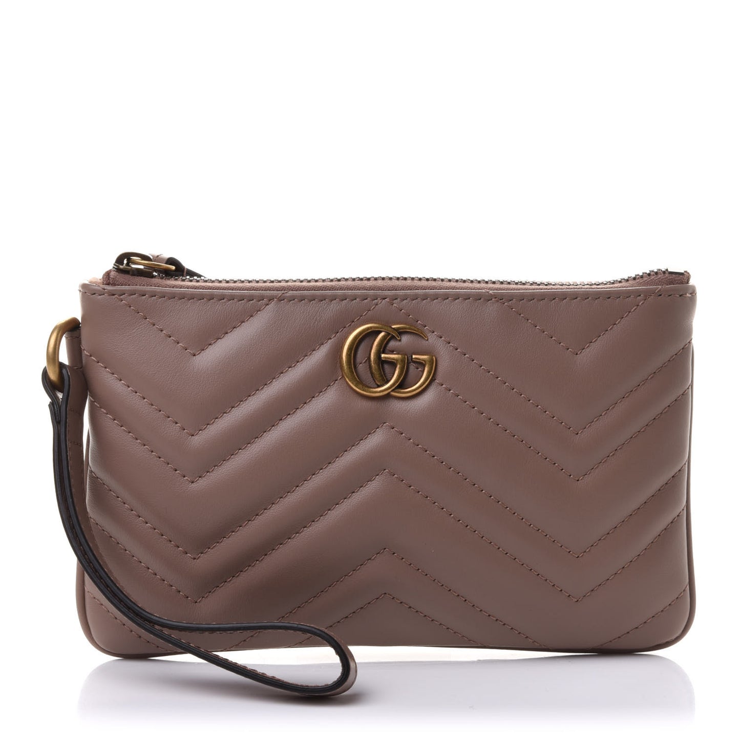 Calfskin Matelasse GG Marmont Wrist Wallet Porcelain Rose