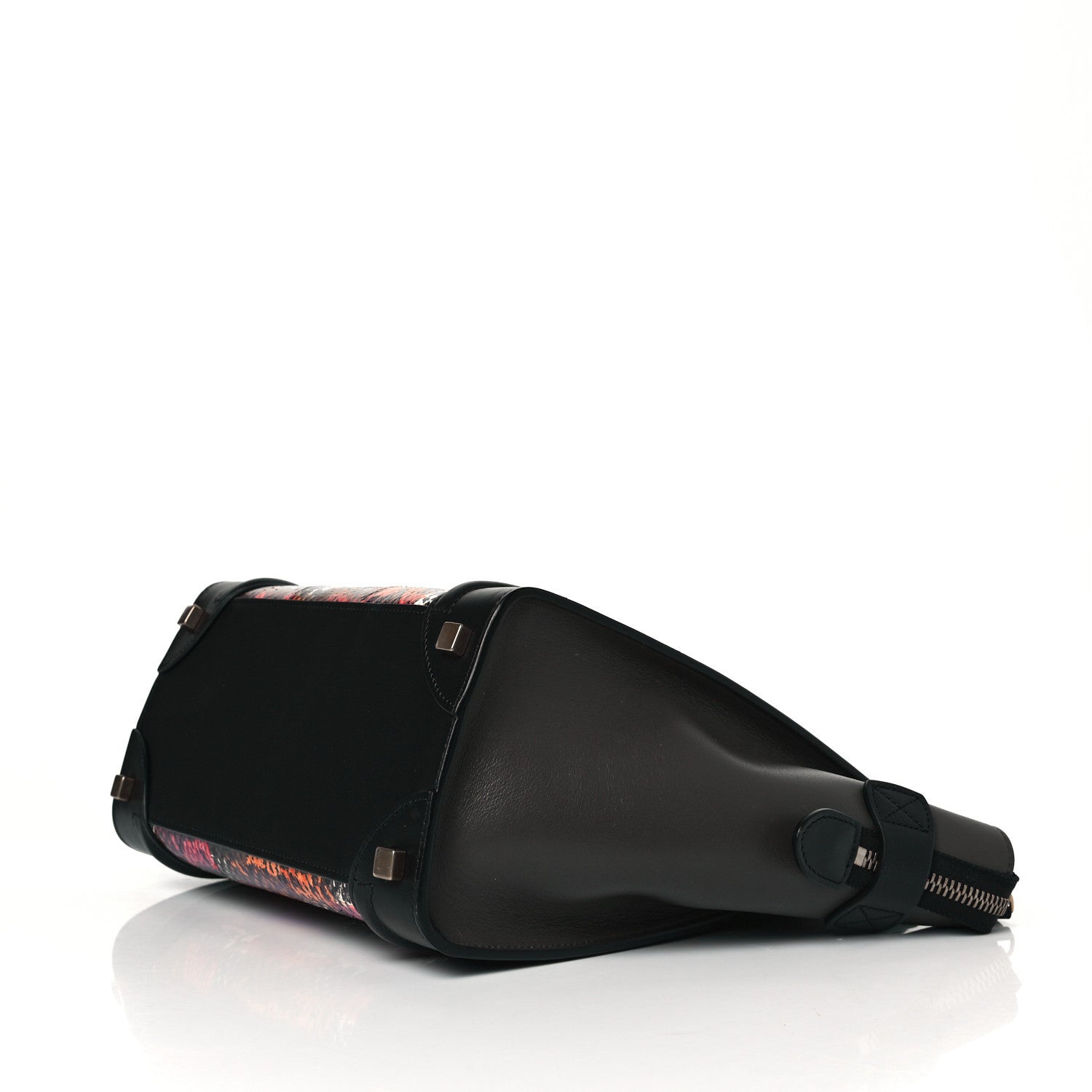 Celine Smooth Calfskin Watersnake Painted Micro Luggage Dark Pink 7 of 8