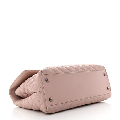 Chanel Caviar Quilted Medium Coco Handle Flap Light Pink 3 of 10