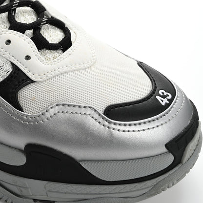 Balenciaga Metallic Fabric Mesh Mens Triple S Sneakers 10 Grey Dark Grey Black 13 of 19