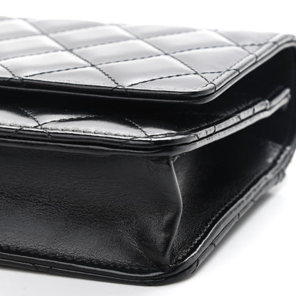 Chanel Calfskin Quilted Perfect Fit Wallet On Chain WOC Black 9 of 9
