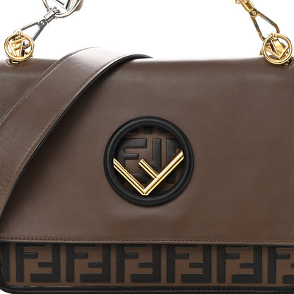 Fendi Vitello Century F is Fendi Bi-Color FF 1974 Embossed Kan I Shoulder Bag Maya Black 8 of 20