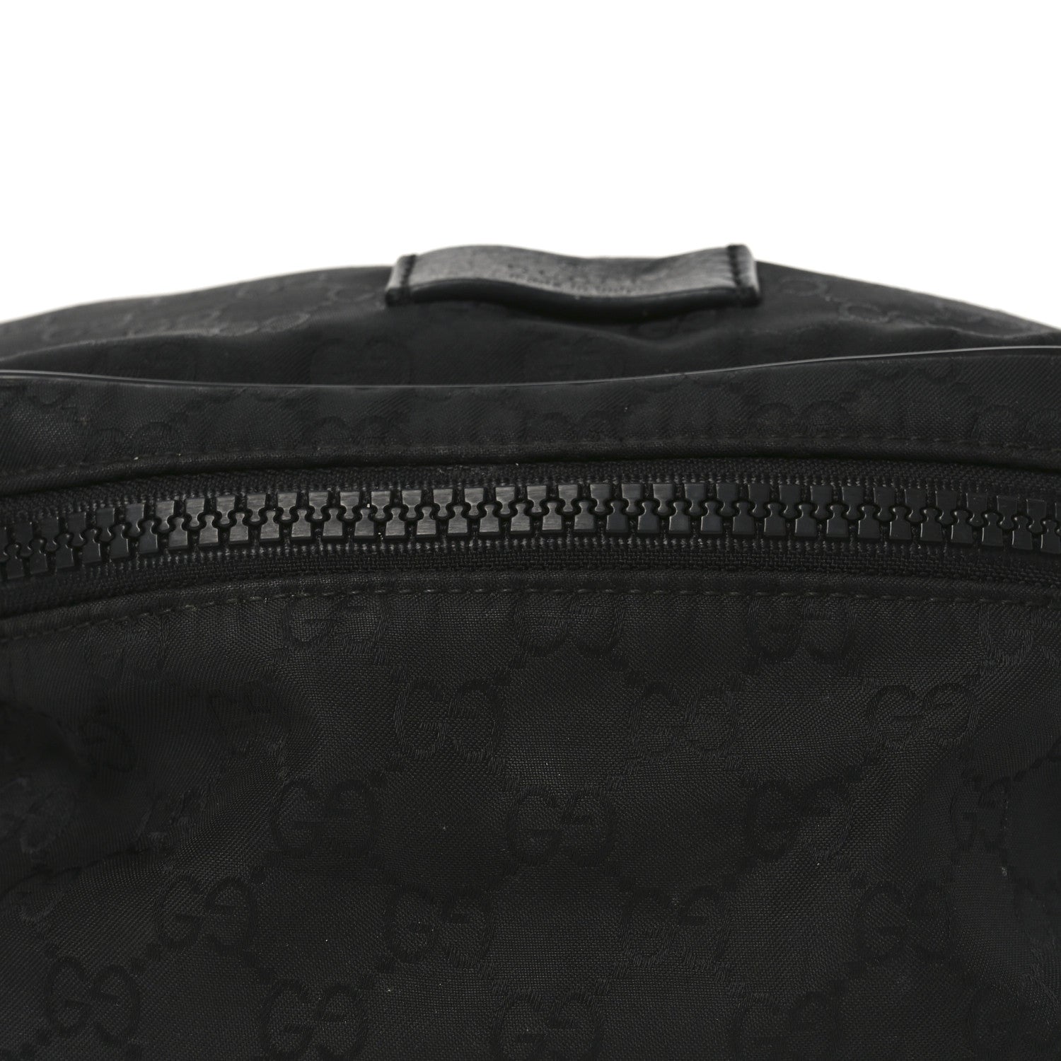 Gucci Nylon Monogram Fanny Pack Belt Bag Black 7 of 9