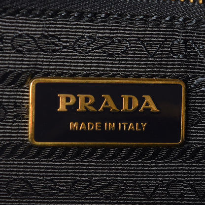Prada Tessuto Nylon Chevron Quilted Small Dome Satchel Blue 8 of 9
