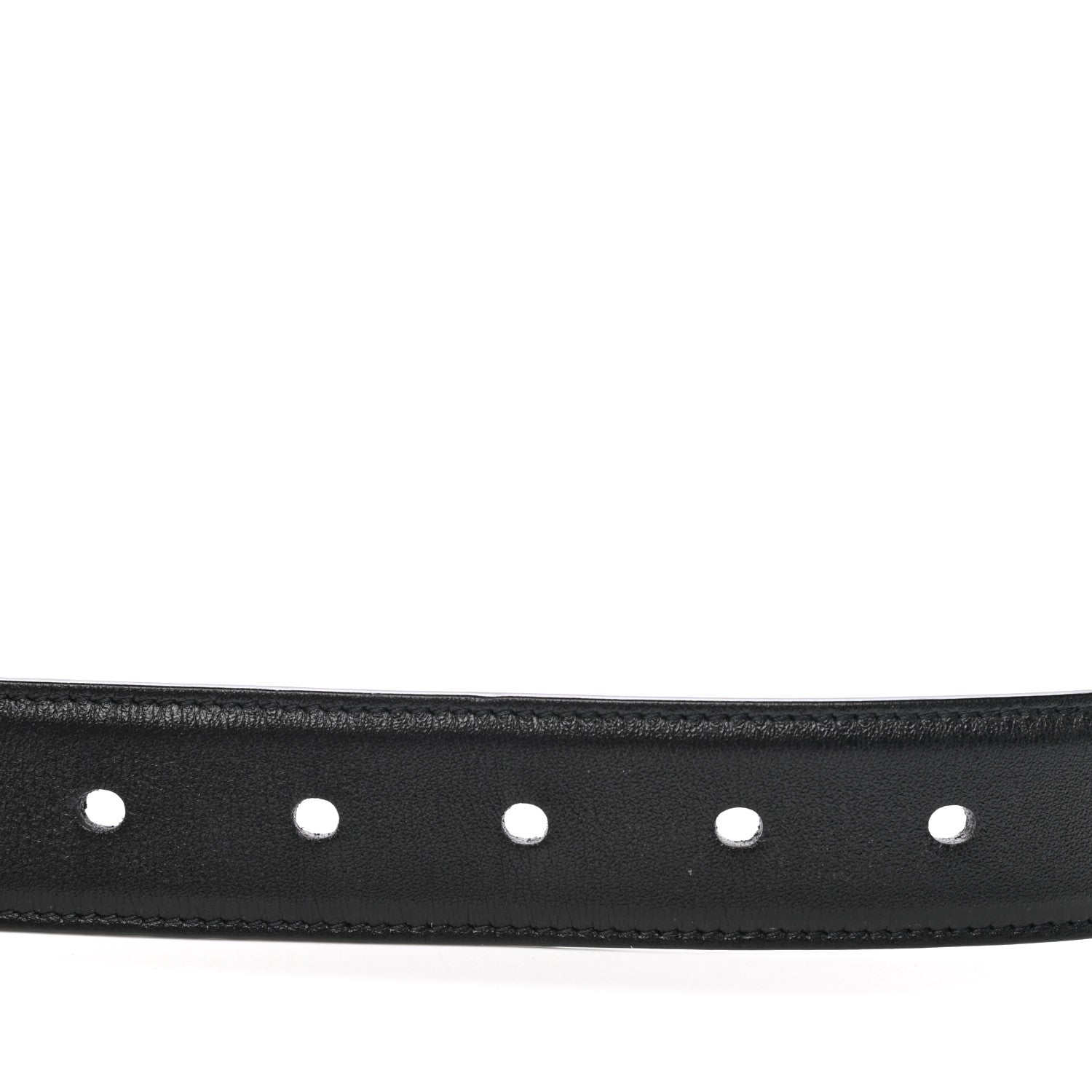 Saint Laurent Smooth Calfskin Monogram Square Buckle Belt 75 30 Black 5 of 7