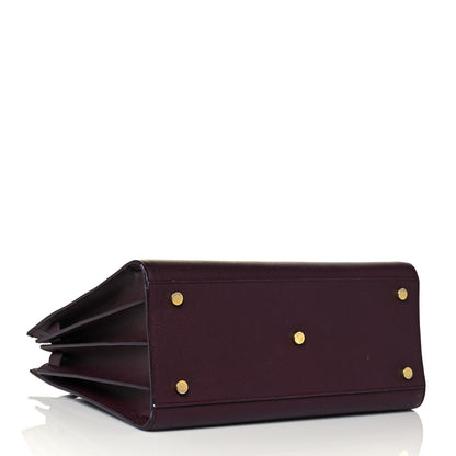 Saint Laurent Grained Calfskin Small Classic Sac De Jour Bordeaux 3 of 11