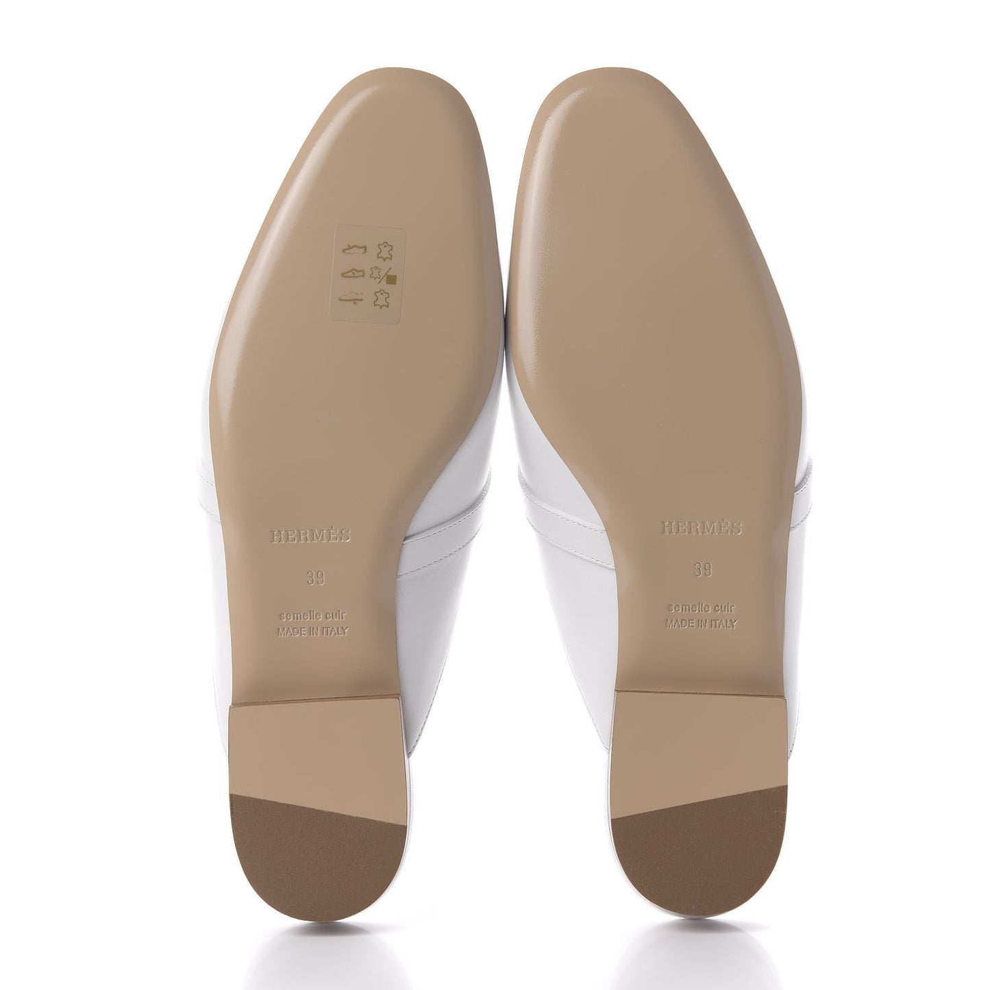 Calfskin Oz Mules 39 White