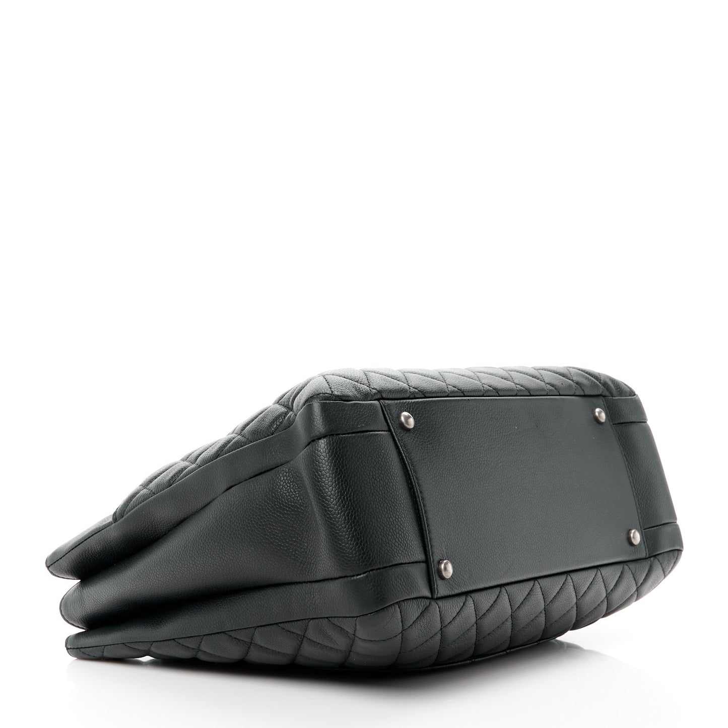 Caviar Quilted Urban Companion Shopping Tote Black