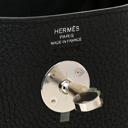Hermes Taurillon Clemence Lindy 26 Black 6 of 9