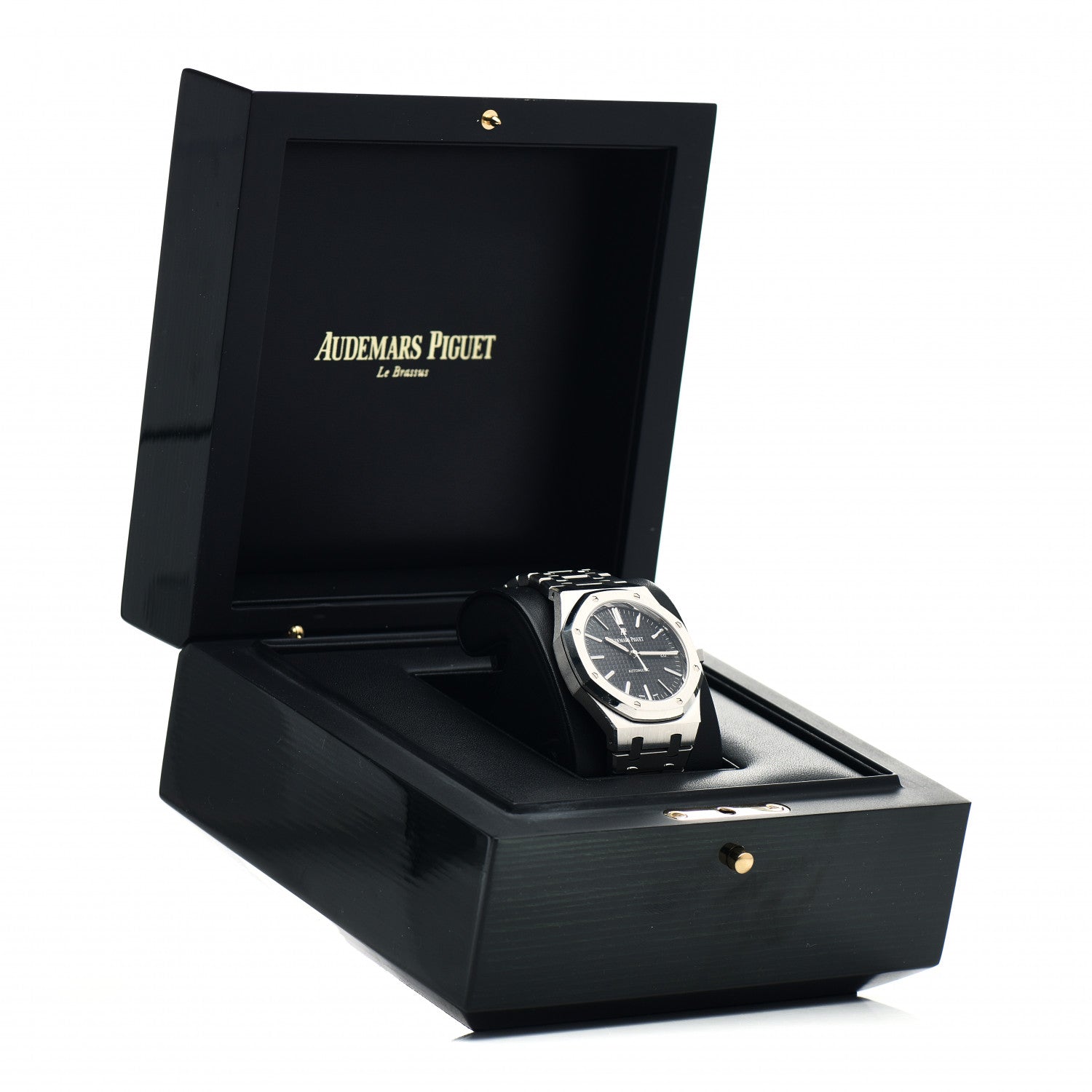 Audemars Piguet Stainless Steel 41mm Royal Oak Automatic Watch Black 15400ST.OO.1220ST.01 5 of 5