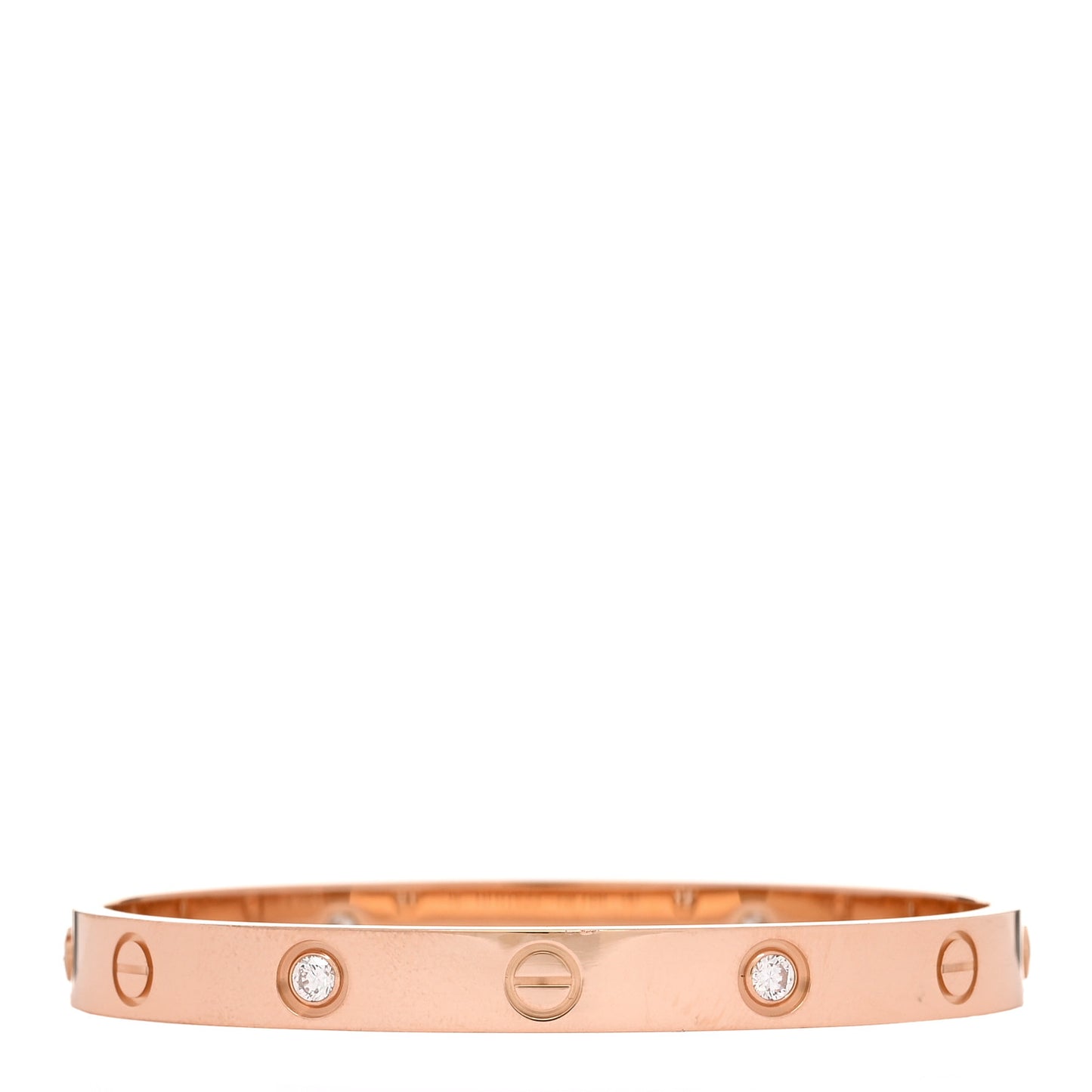 18K Pink Gold 4 Diamond LOVE Bracelet 16