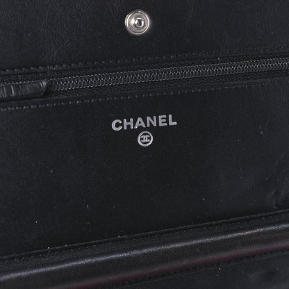 Chanel Calfskin Quilted Cambon Wallet On Chain WOC Black 6 of 11