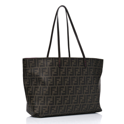 Fendi Zucca Spalmati Small Roll Tote Tobacco Fuxia 2 of 11