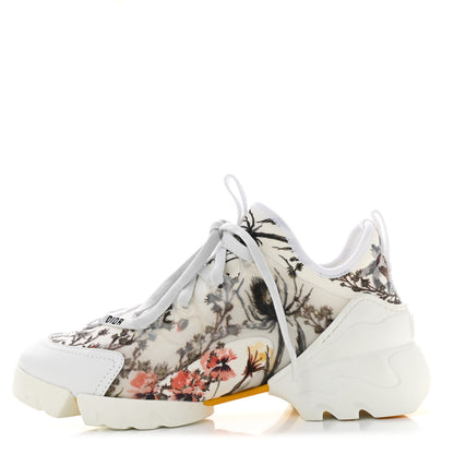 Christian Dior Neoprene Rubber Champetre Print Womens D-Connect Sneakers 35.5 White Multicolor 1 of 9