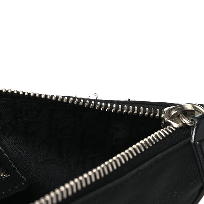 Christian Dior Canvas Stitched Flower Sequins Mini Saddle Pochette Black Red 11 of 11