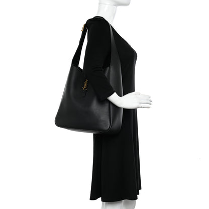 Saint Laurent Smooth Calfskin Large Le 5 A 7 Soft Hobo Black 2 of 10
