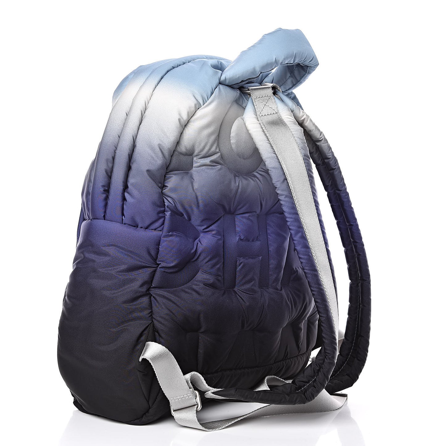 Nylon Embossed Small Doudoune Backpack Black Blue White