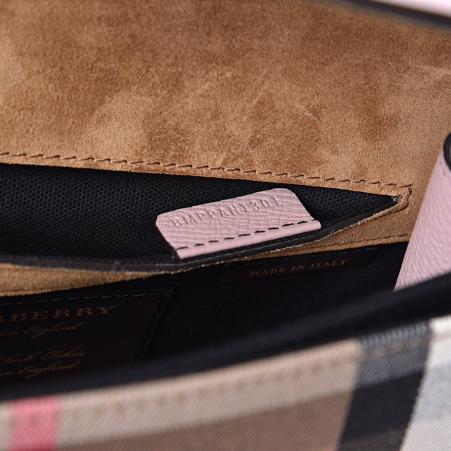Burberry Derby Calfskin House Check Small Macken Crossbody Bag Pale Orchid 8 of 11