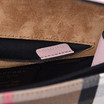 Burberry Derby Calfskin House Check Small Macken Crossbody Bag Pale Orchid 8 of 11