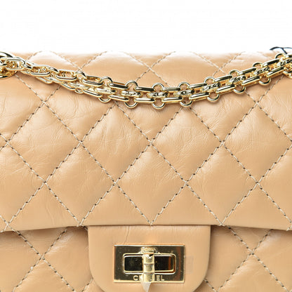 Chanel Aged Calfskin Quilted 2.55 Reissue Mini Flap Beige 10 of 11