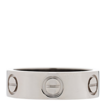 Cartier 18K White Gold 5.5mm LOVE Ring 50 5.25 1 of 4