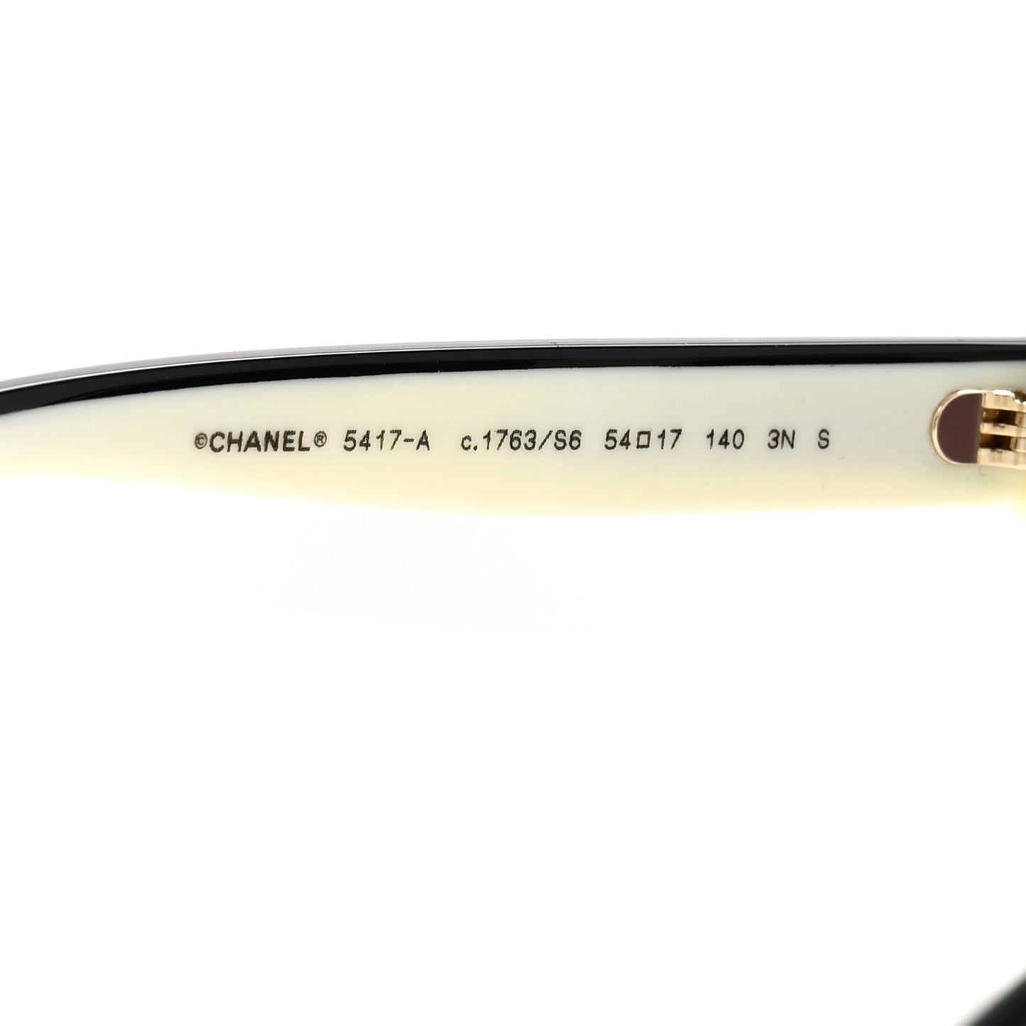 Acetate Square Sunglasses 5417 White Black