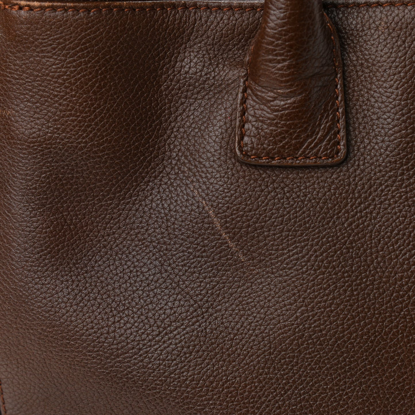 Calfskin Cerf Executive Shopper Tote Brown