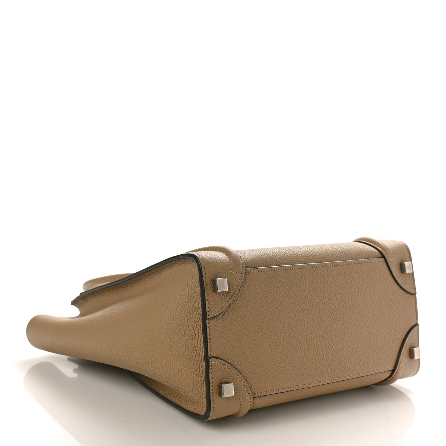 Drummed Calfskin Micro Luggage Dune