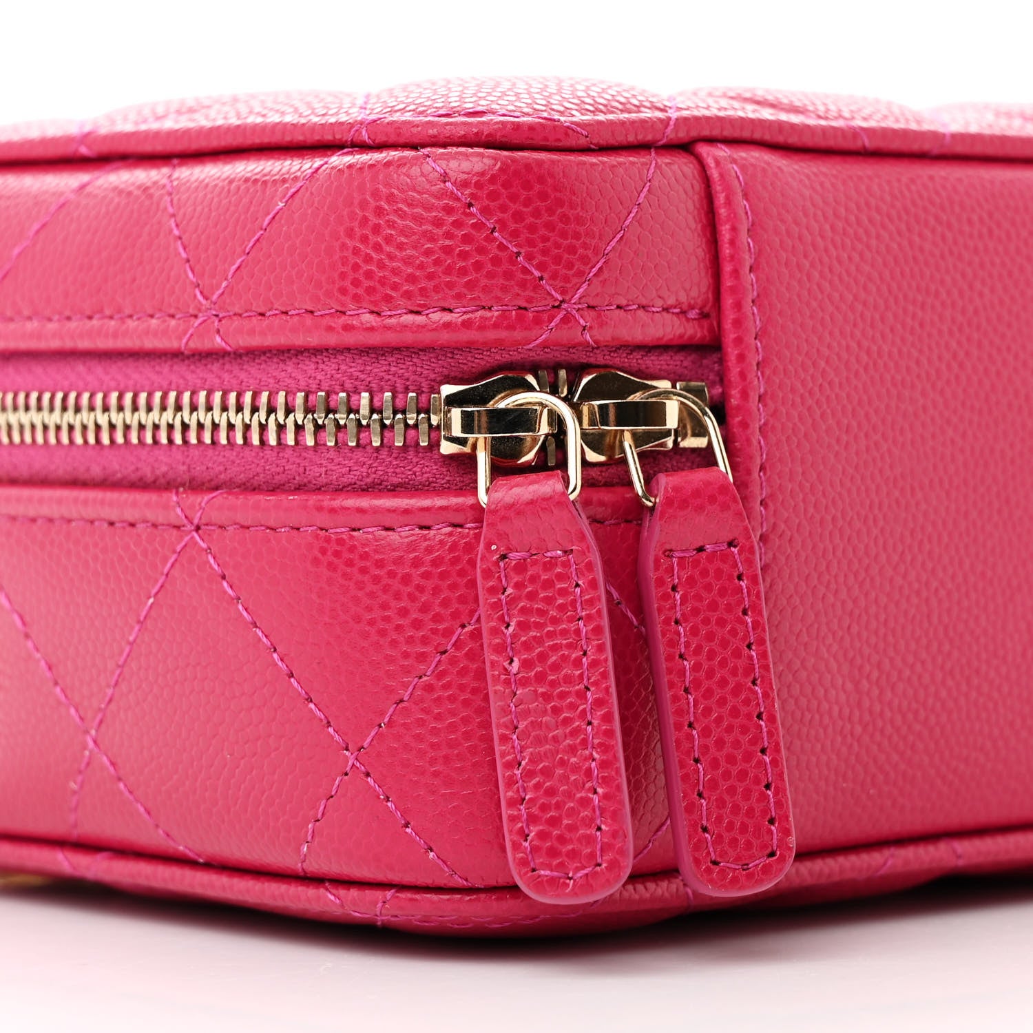 Chanel Caviar Quilted Twist Your Buttons Clutch With Chain Fuchsia 10 of 12