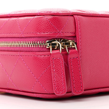 Chanel Caviar Quilted Twist Your Buttons Clutch With Chain Fuchsia 10 of 12