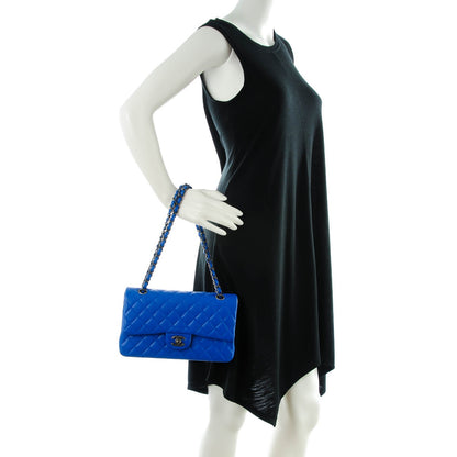 Chanel Caviar Quilted Medium Double Flap Blue 2 of 8
