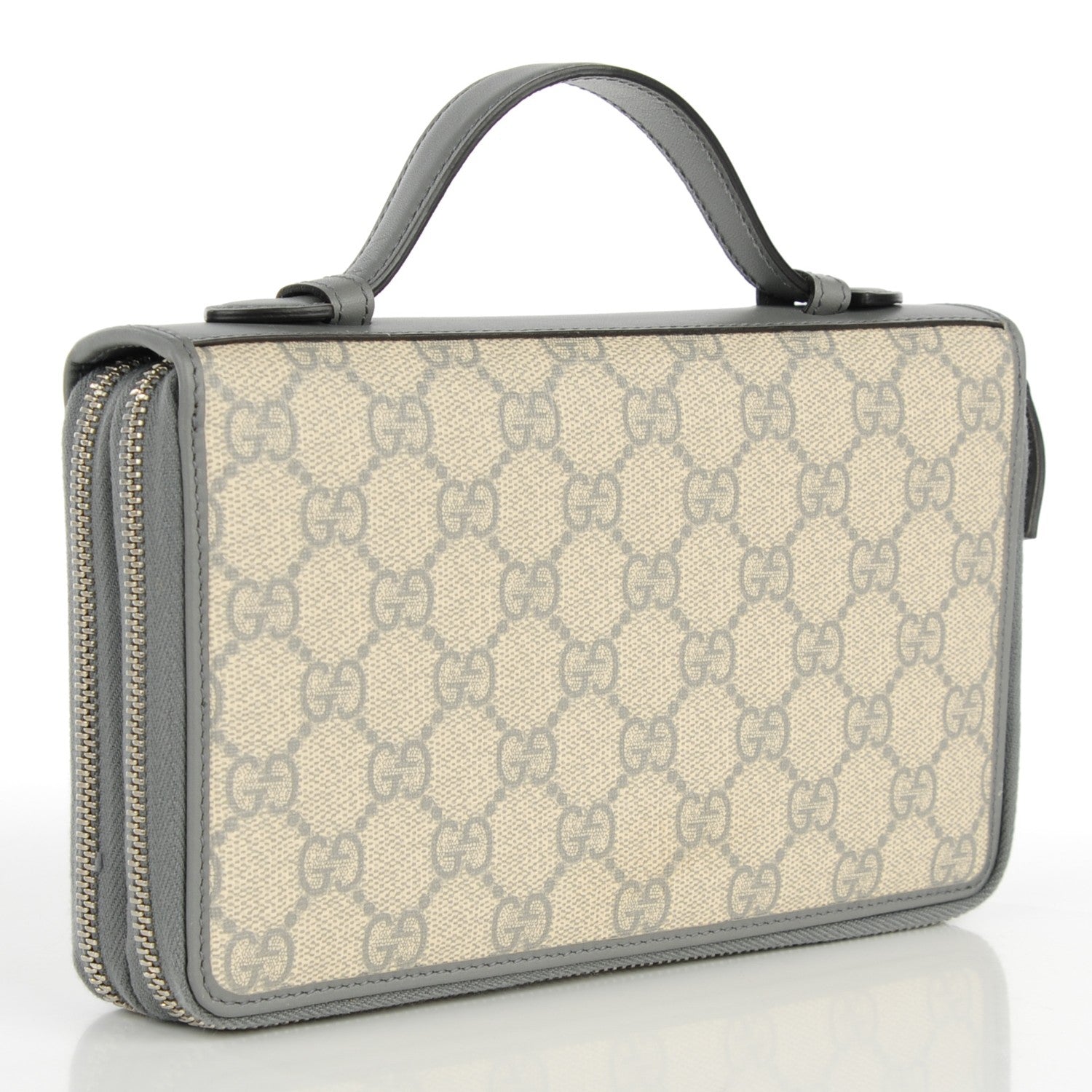 Gucci GG Supreme Monogram Travel Document Case Ecru Grigio 3 of 8
