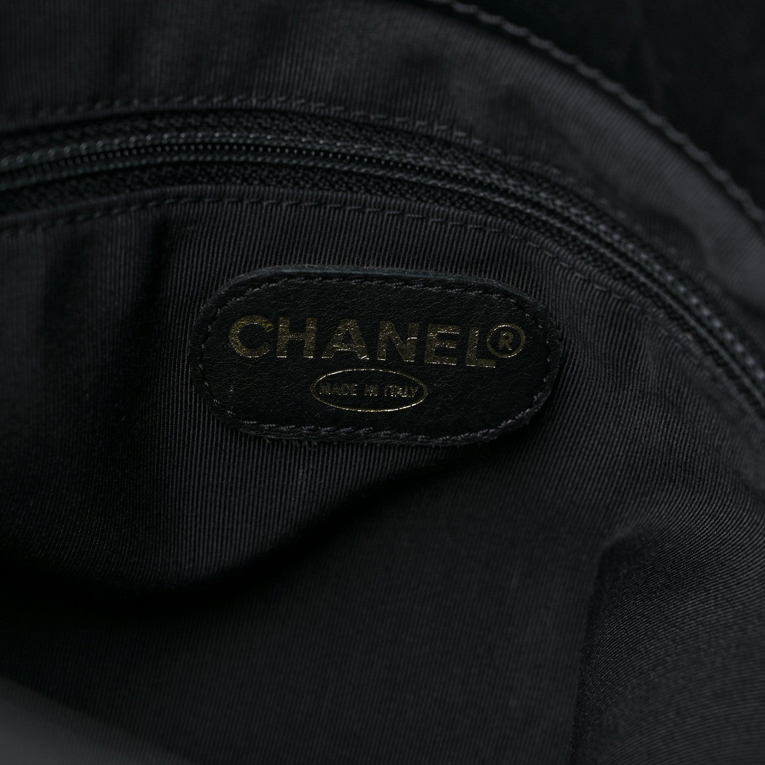 Chanel Calfskin Embossed CC Shoulder Bag Black 6 of 15