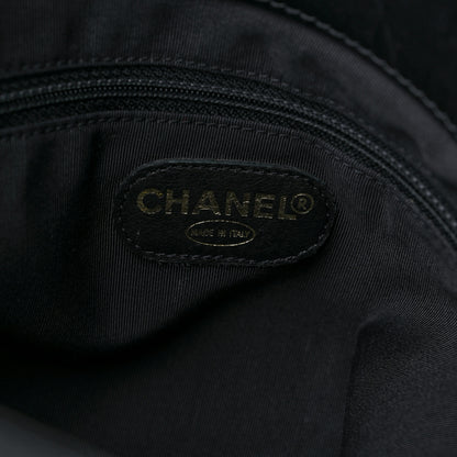 Chanel Calfskin Embossed CC Shoulder Bag Black 6 of 15