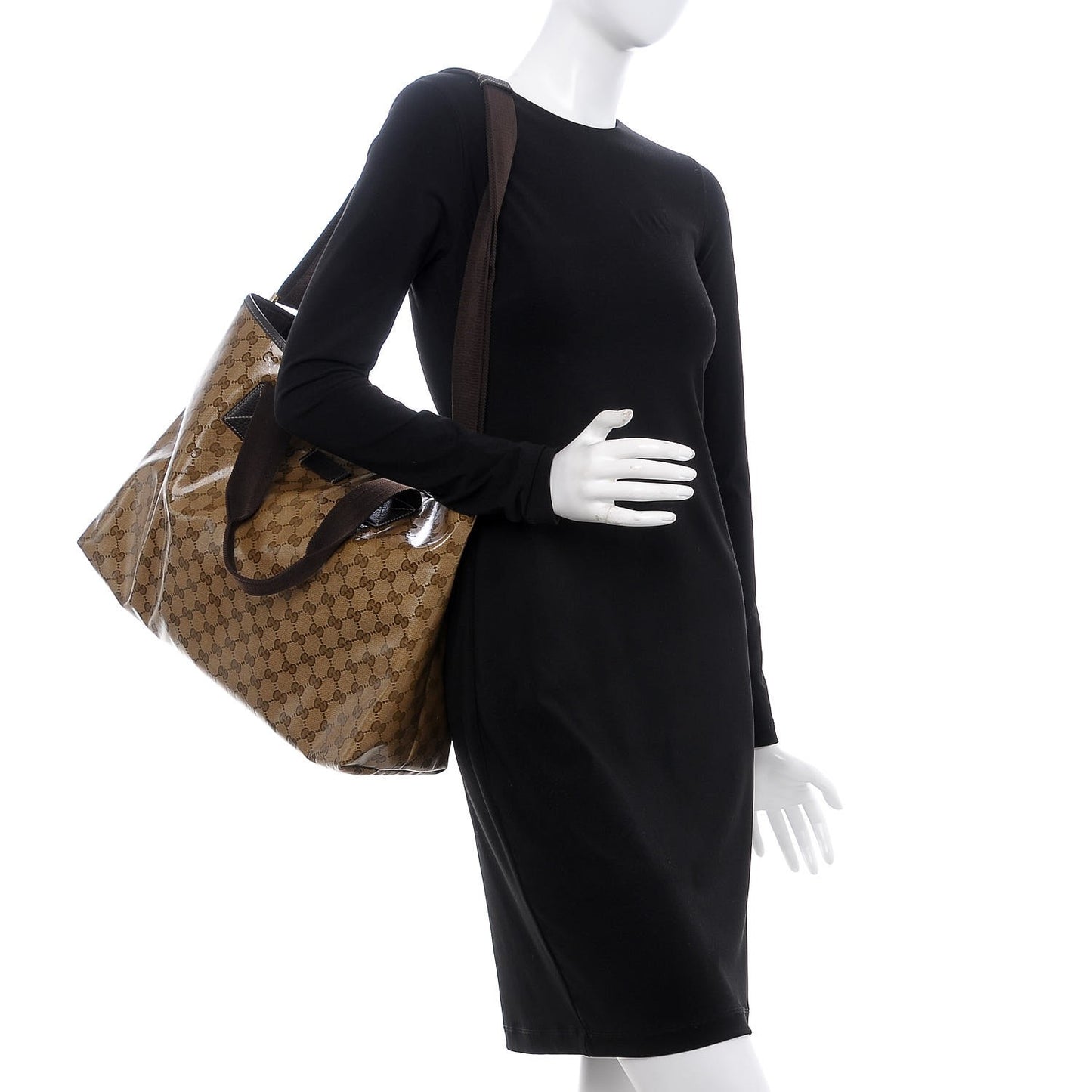 Crystal Monogram Travel Bag Dark Brown